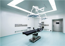 Antibacterial ceiling, walls and automatic doors for operating room